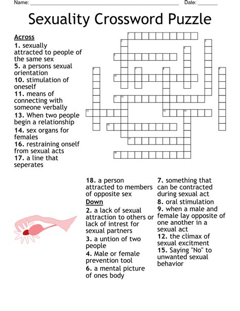 Related to sexual energy crossword - The Crossword Solver found 30 answers to "Sexual urge (6)", 6 letters crossword clue. The Crossword Solver finds answers to classic crosswords and cryptic crossword puzzles. Enter the length or pattern for better results. Click the answer to find similar crossword clues . Enter a Crossword Clue.